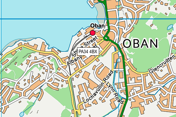 PA34 4BX map - OS VectorMap District (Ordnance Survey)