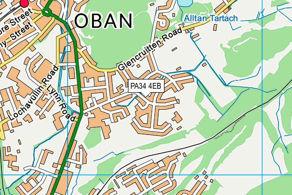 PA34 4EB map - OS VectorMap District (Ordnance Survey)