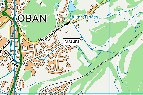 PA34 4EJ map - OS VectorMap District (Ordnance Survey)