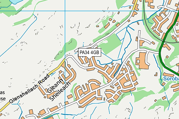 PA34 4GB map - OS VectorMap District (Ordnance Survey)