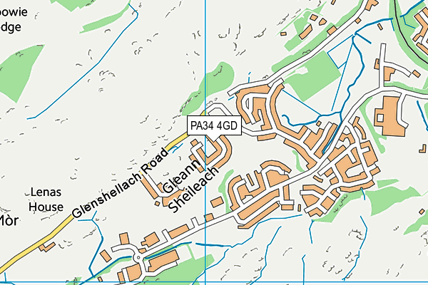 PA34 4GD map - OS VectorMap District (Ordnance Survey)