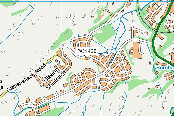 PA34 4GE map - OS VectorMap District (Ordnance Survey)