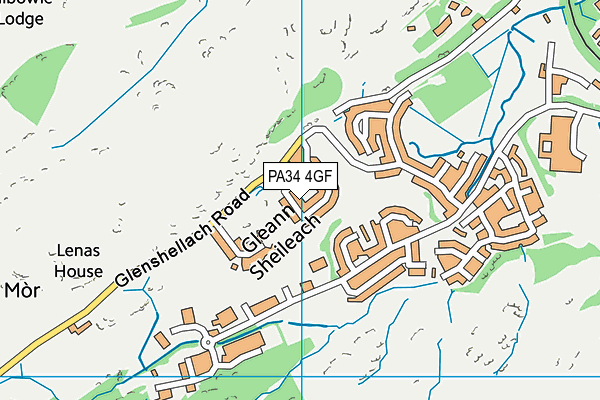 PA34 4GF map - OS VectorMap District (Ordnance Survey)