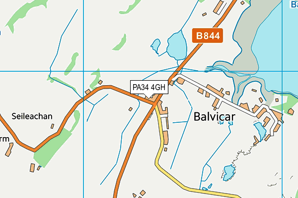 PA34 4GH map - OS VectorMap District (Ordnance Survey)
