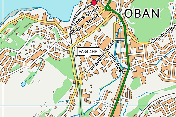 PA34 4HB map - OS VectorMap District (Ordnance Survey)