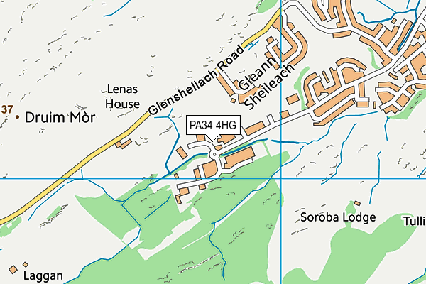 PA34 4HG map - OS VectorMap District (Ordnance Survey)