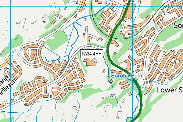 PA34 4HH map - OS VectorMap District (Ordnance Survey)