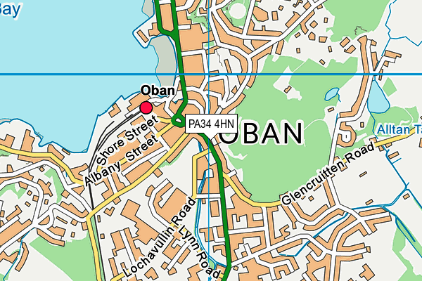 PA34 4HN map - OS VectorMap District (Ordnance Survey)