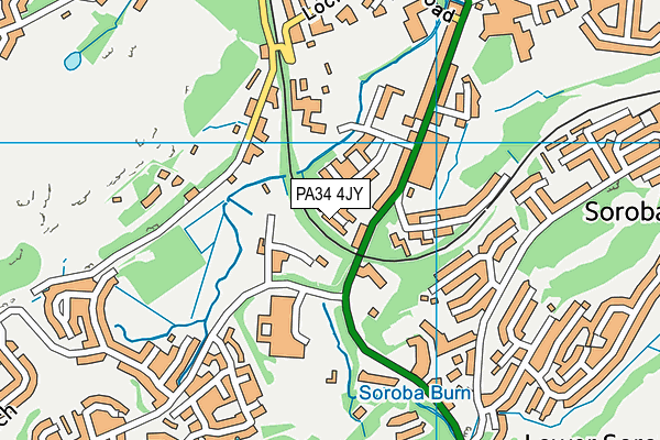 PA34 4JY map - OS VectorMap District (Ordnance Survey)