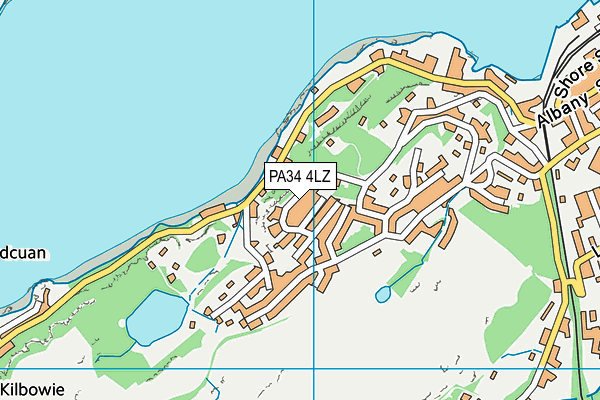PA34 4LZ map - OS VectorMap District (Ordnance Survey)