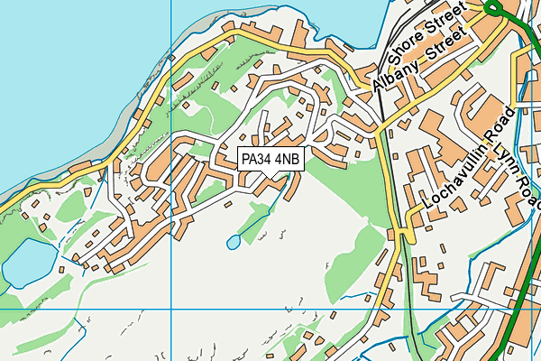 PA34 4NB map - OS VectorMap District (Ordnance Survey)