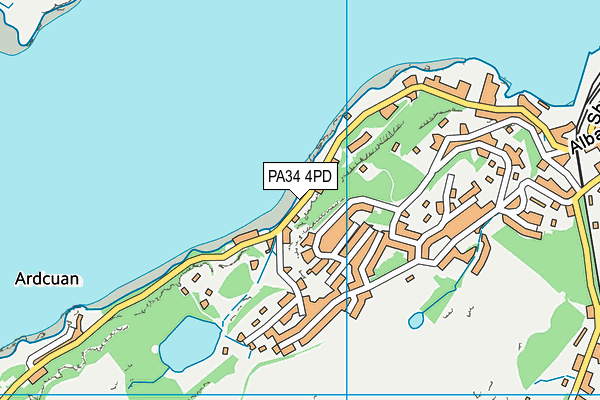 PA34 4PD map - OS VectorMap District (Ordnance Survey)
