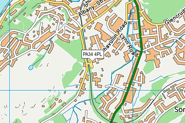 PA34 4PL map - OS VectorMap District (Ordnance Survey)