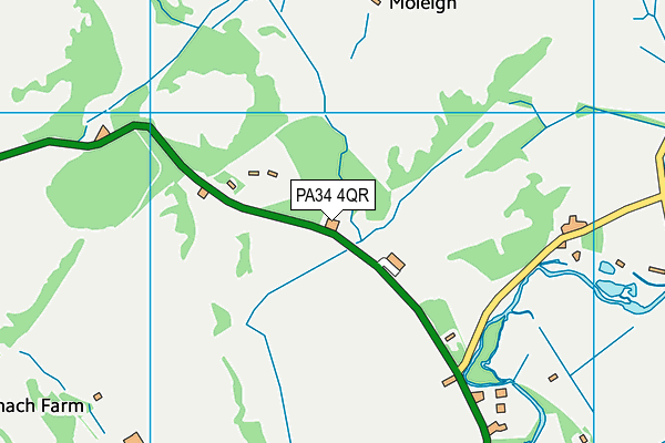 PA34 4QR map - OS VectorMap District (Ordnance Survey)