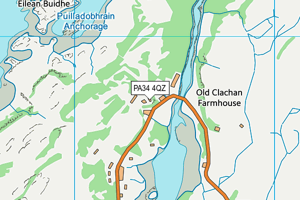 PA34 4QZ map - OS VectorMap District (Ordnance Survey)