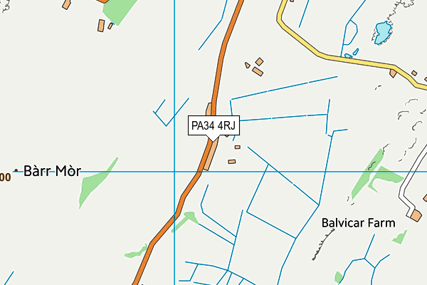 PA34 4RJ map - OS VectorMap District (Ordnance Survey)