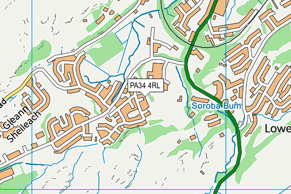 PA34 4RL map - OS VectorMap District (Ordnance Survey)