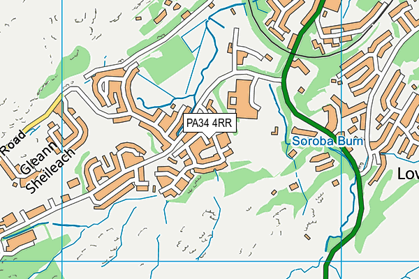 PA34 4RR map - OS VectorMap District (Ordnance Survey)