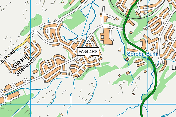 PA34 4RS map - OS VectorMap District (Ordnance Survey)