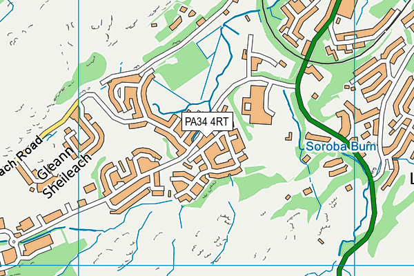 PA34 4RT map - OS VectorMap District (Ordnance Survey)