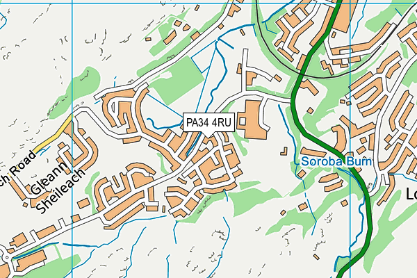 PA34 4RU map - OS VectorMap District (Ordnance Survey)