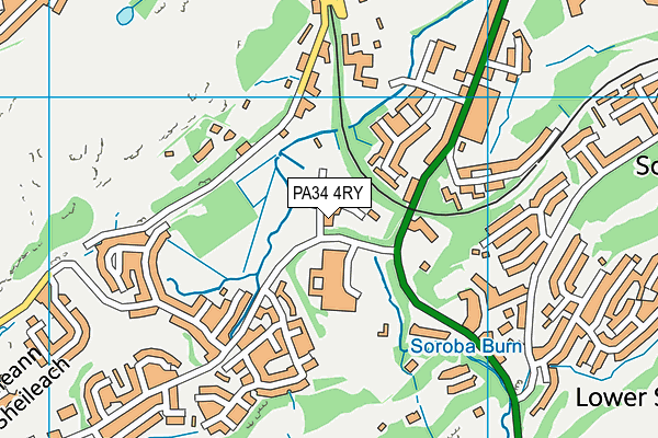 PA34 4RY map - OS VectorMap District (Ordnance Survey)