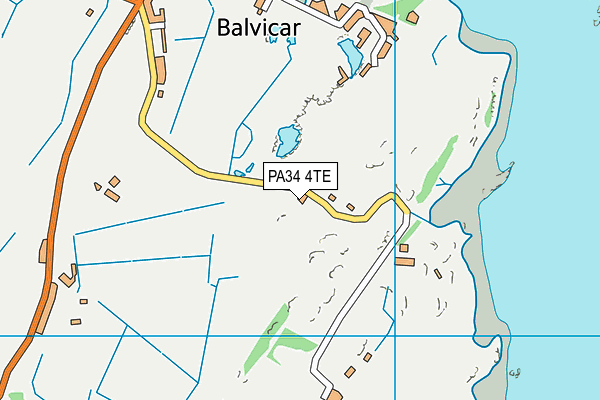 PA34 4TE map - OS VectorMap District (Ordnance Survey)