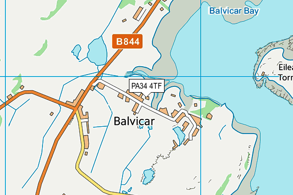 PA34 4TF map - OS VectorMap District (Ordnance Survey)