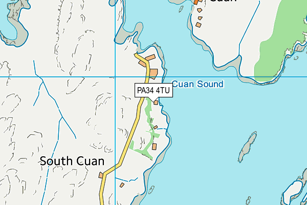 PA34 4TU map - OS VectorMap District (Ordnance Survey)