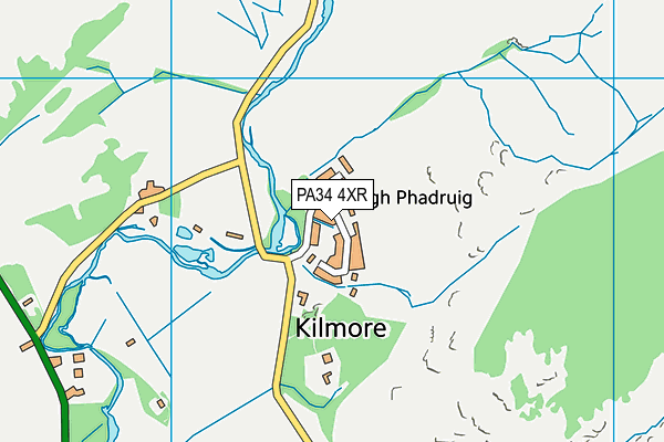 PA34 4XR map - OS VectorMap District (Ordnance Survey)