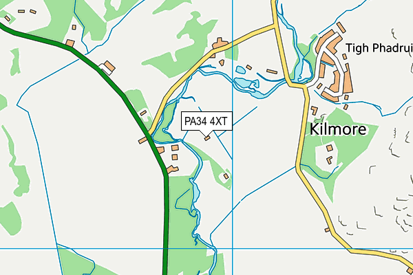 PA34 4XT map - OS VectorMap District (Ordnance Survey)