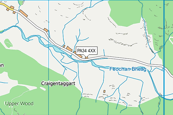 PA34 4XX map - OS VectorMap District (Ordnance Survey)