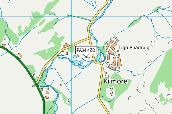 PA34 4ZD map - OS VectorMap District (Ordnance Survey)
