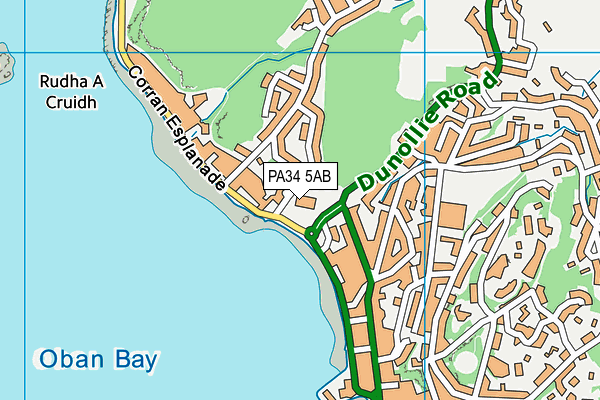 PA34 5AB map - OS VectorMap District (Ordnance Survey)