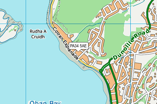 PA34 5AE map - OS VectorMap District (Ordnance Survey)