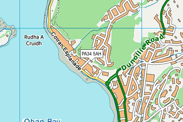 PA34 5AH map - OS VectorMap District (Ordnance Survey)