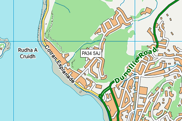 PA34 5AJ map - OS VectorMap District (Ordnance Survey)