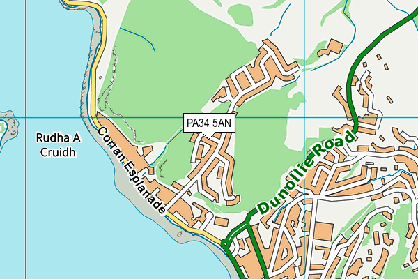 PA34 5AN map - OS VectorMap District (Ordnance Survey)