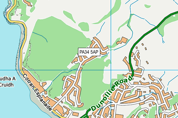 PA34 5AP map - OS VectorMap District (Ordnance Survey)