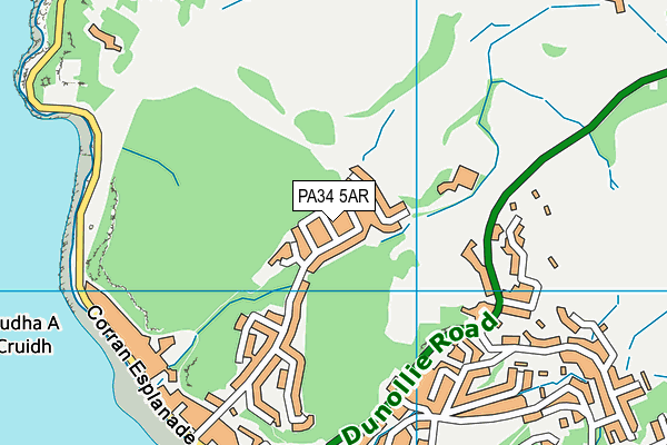 PA34 5AR map - OS VectorMap District (Ordnance Survey)
