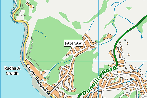 PA34 5AW map - OS VectorMap District (Ordnance Survey)