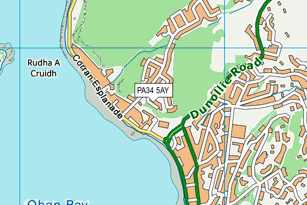 PA34 5AY map - OS VectorMap District (Ordnance Survey)