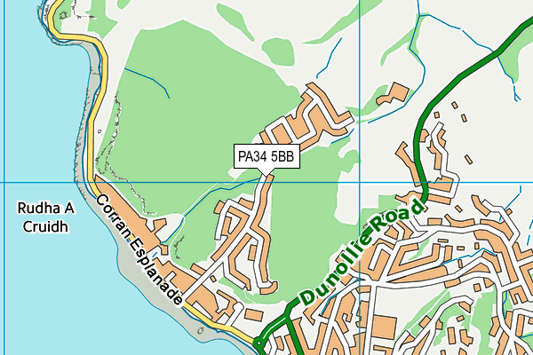 PA34 5BB map - OS VectorMap District (Ordnance Survey)