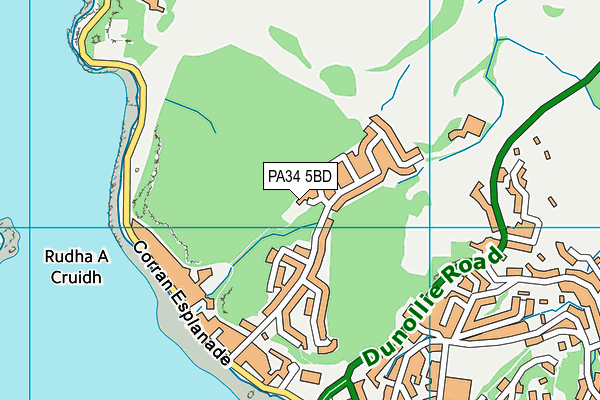 PA34 5BD map - OS VectorMap District (Ordnance Survey)