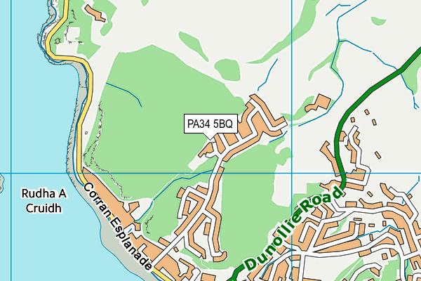 PA34 5BQ map - OS VectorMap District (Ordnance Survey)