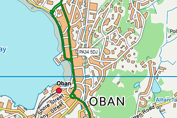 PA34 5DJ map - OS VectorMap District (Ordnance Survey)