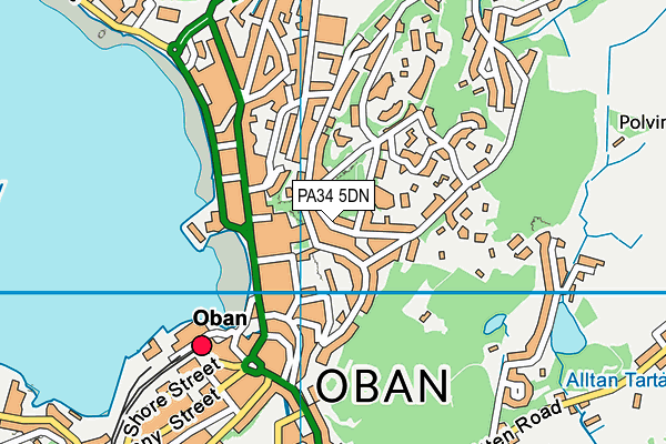 PA34 5DN map - OS VectorMap District (Ordnance Survey)