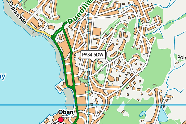 PA34 5DW map - OS VectorMap District (Ordnance Survey)