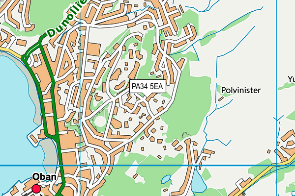 PA34 5EA map - OS VectorMap District (Ordnance Survey)