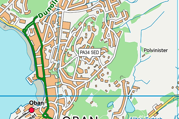 PA34 5ED map - OS VectorMap District (Ordnance Survey)